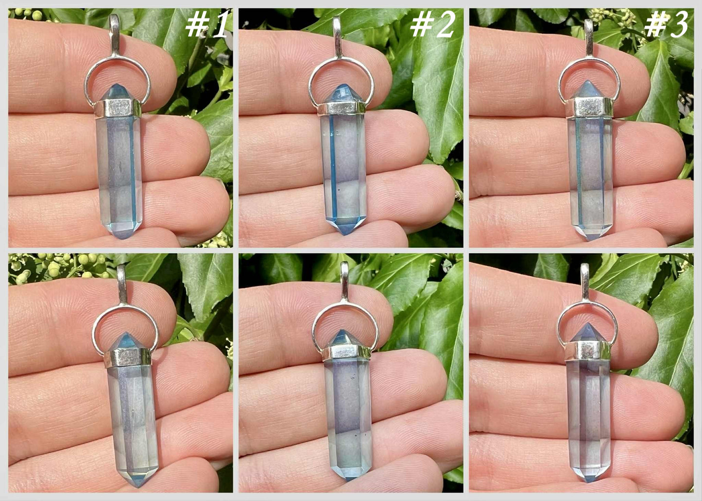Aqua Aura Quartz Pendant