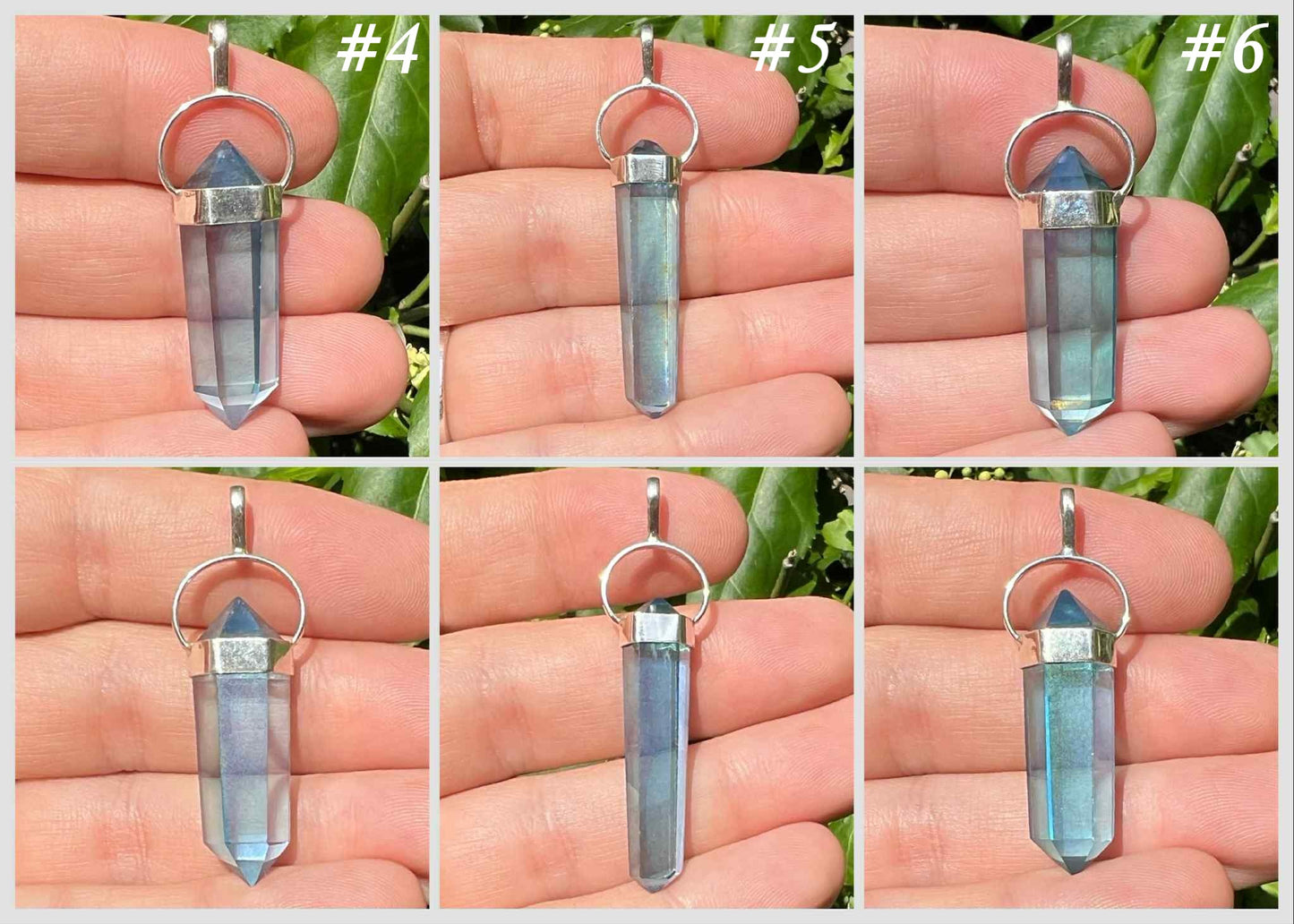 Aqua Aura Quartz Pendant