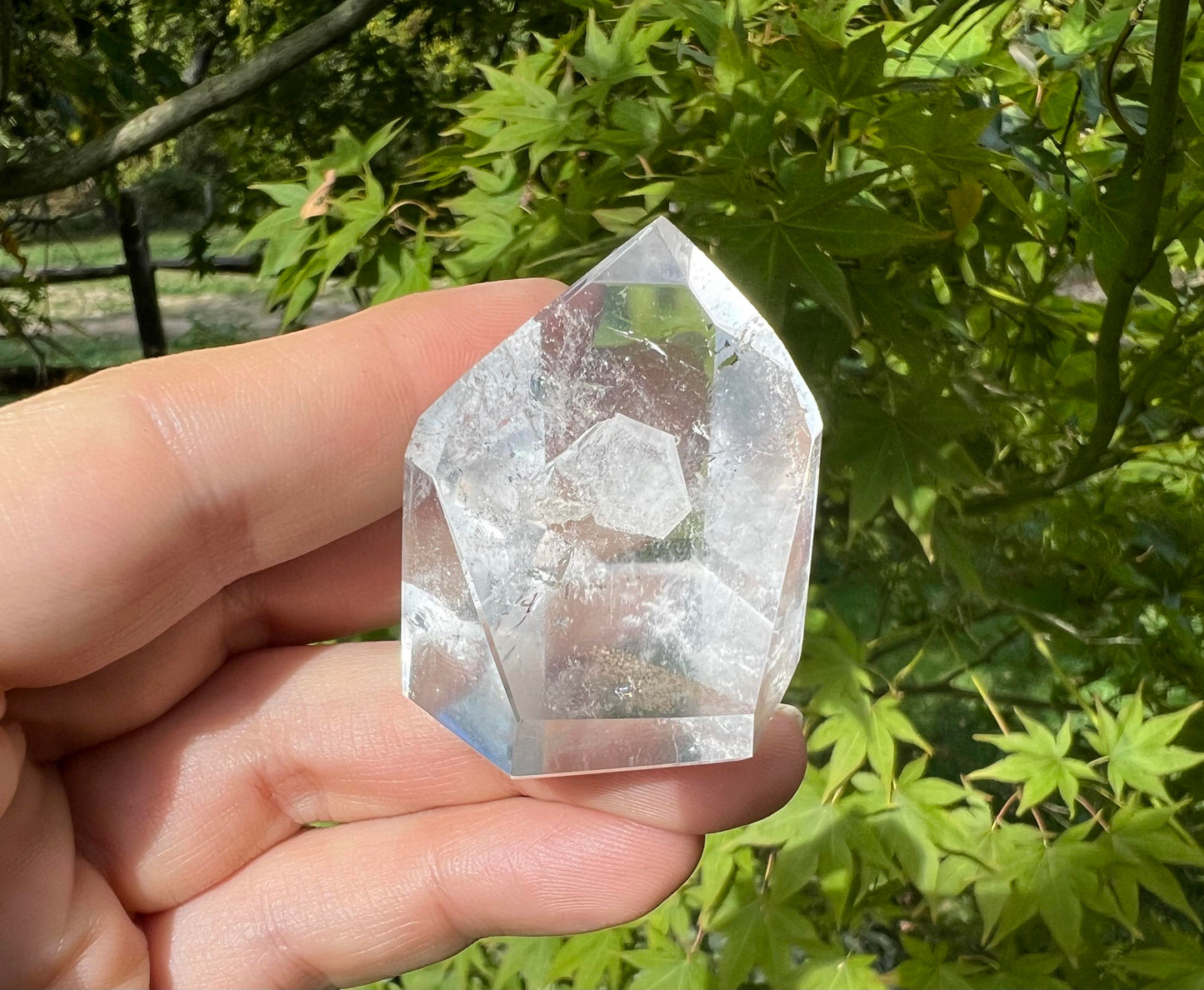 Quartz Crystal Tower with Hexagon