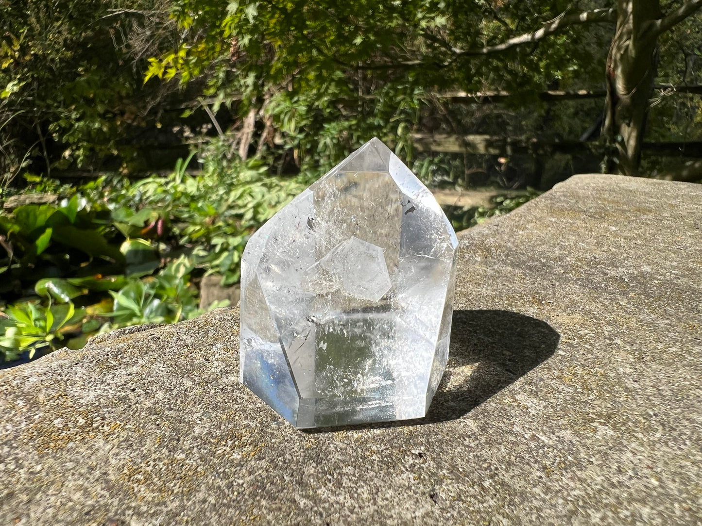 Quartz Crystal Tower with Hexagon
