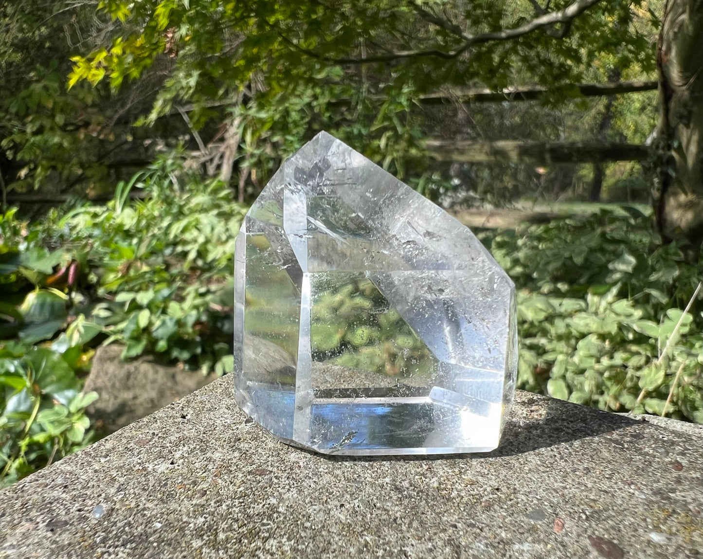 Quartz Crystal Tower with Hexagon