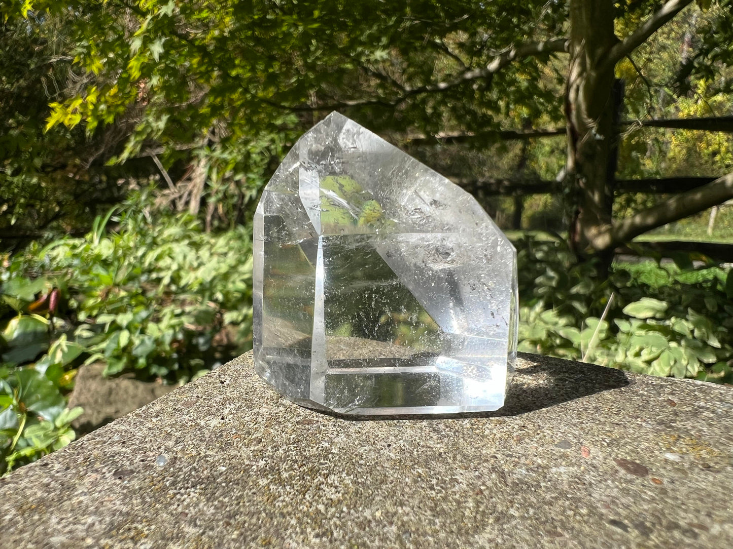Quartz Crystal Tower with Hexagon