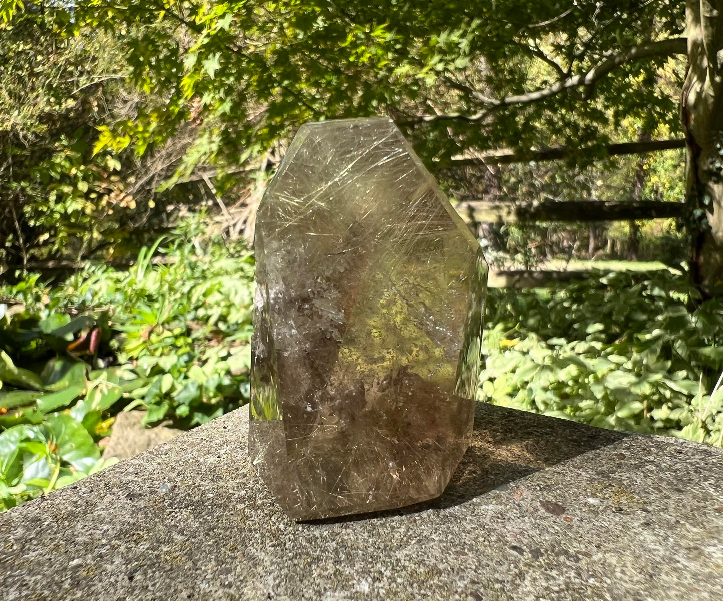 Rutilated Smoky Quartz Freeform Tower