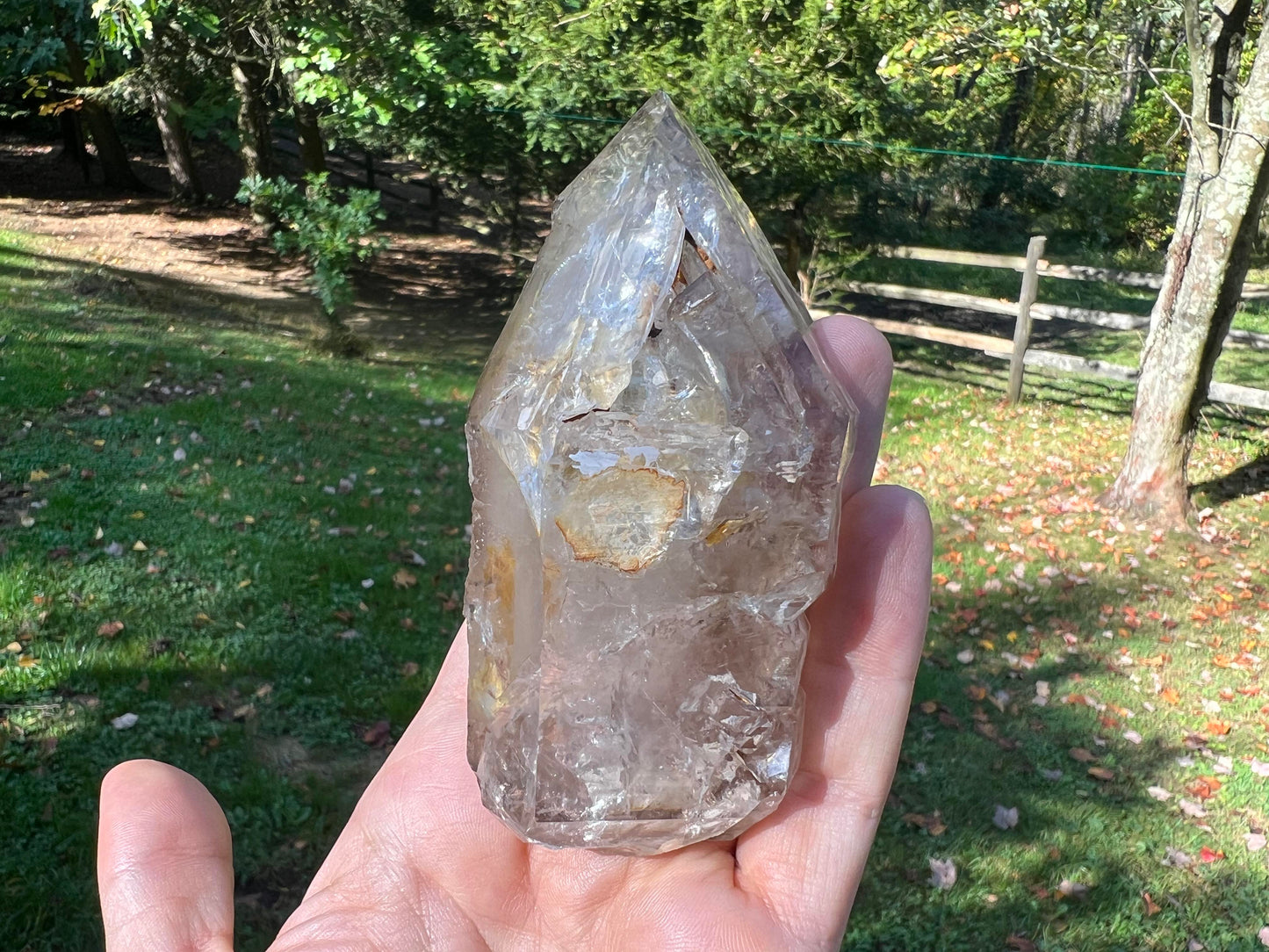 Smoky Elestial Quartz Point Specimen