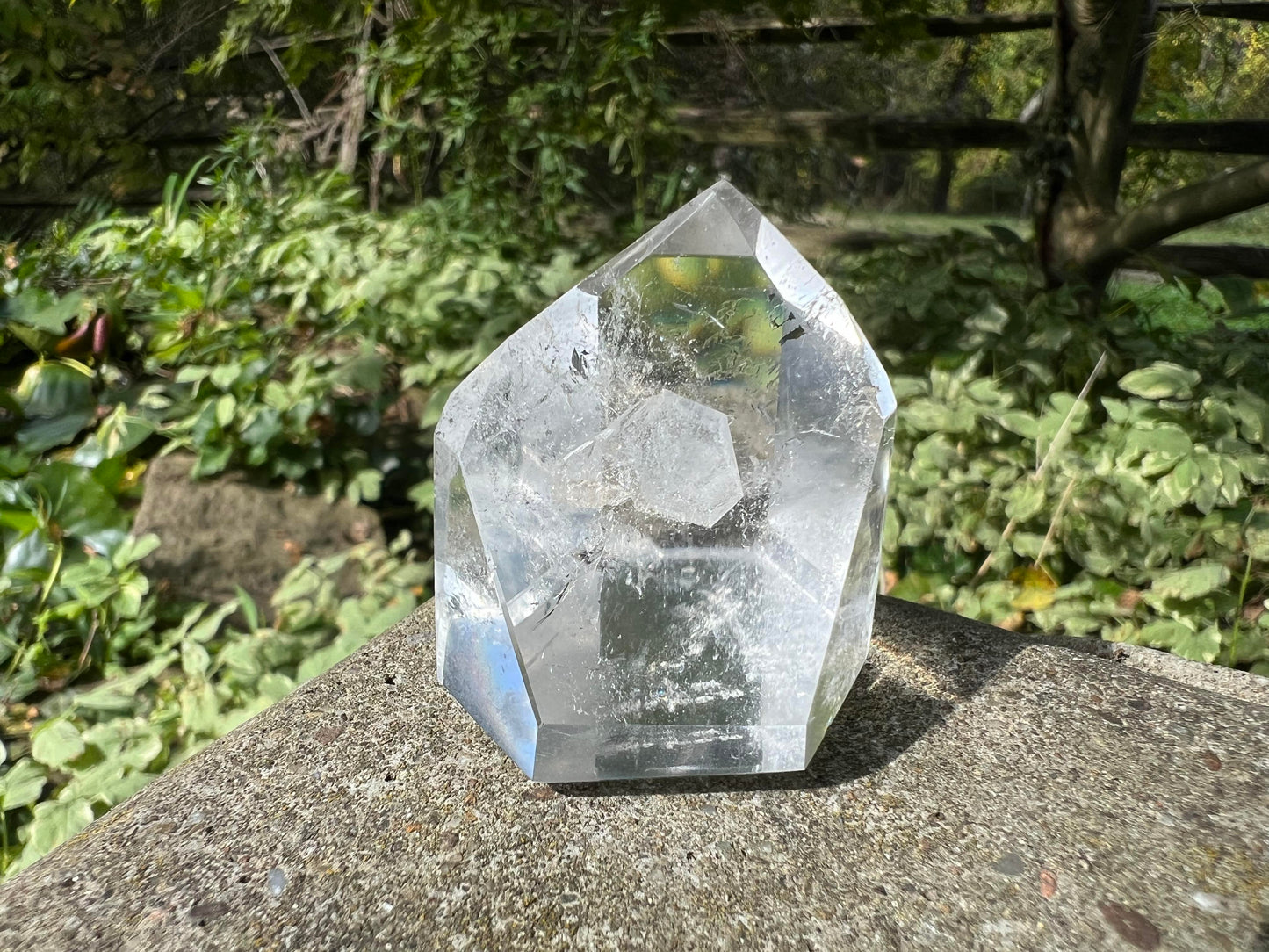 Quartz Crystal Tower with Hexagon