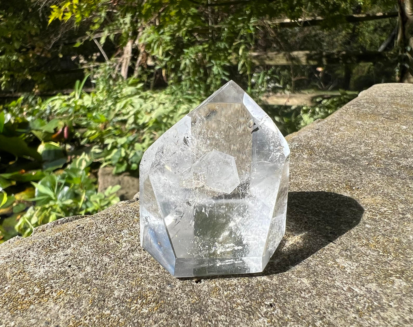 Quartz Crystal Tower with Hexagon