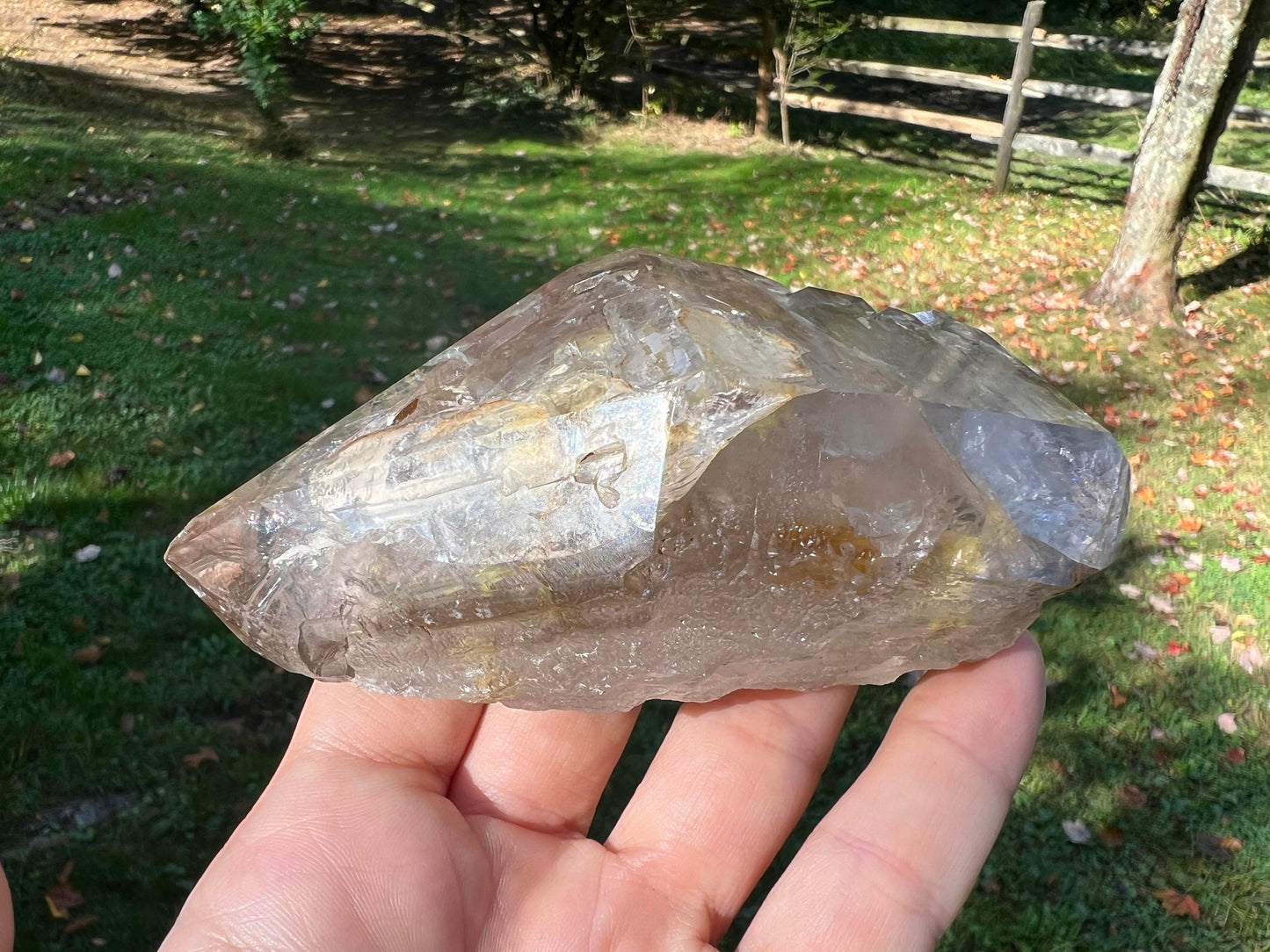 Smoky Elestial Quartz Point Specimen
