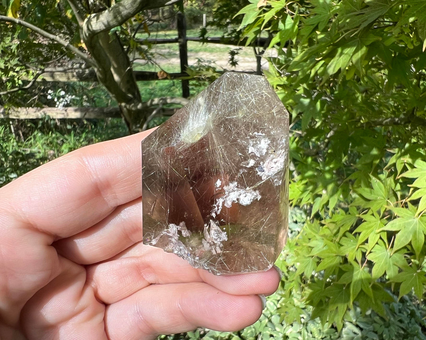 Rutilated Smoky Quartz Freeform Tower