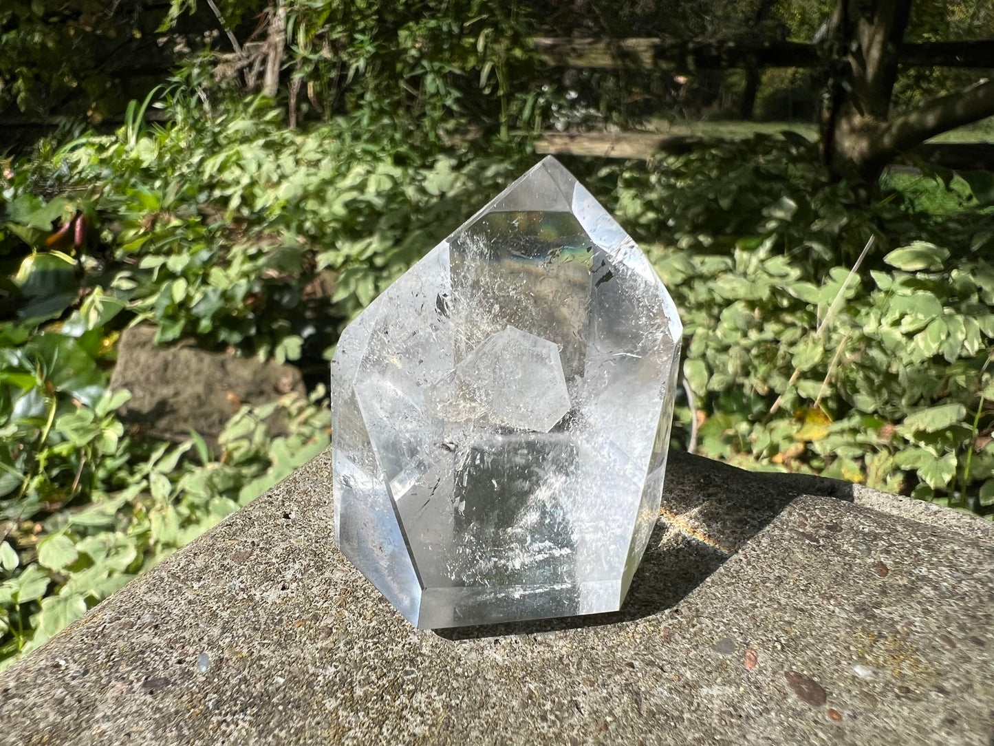 Quartz Crystal Tower with Hexagon