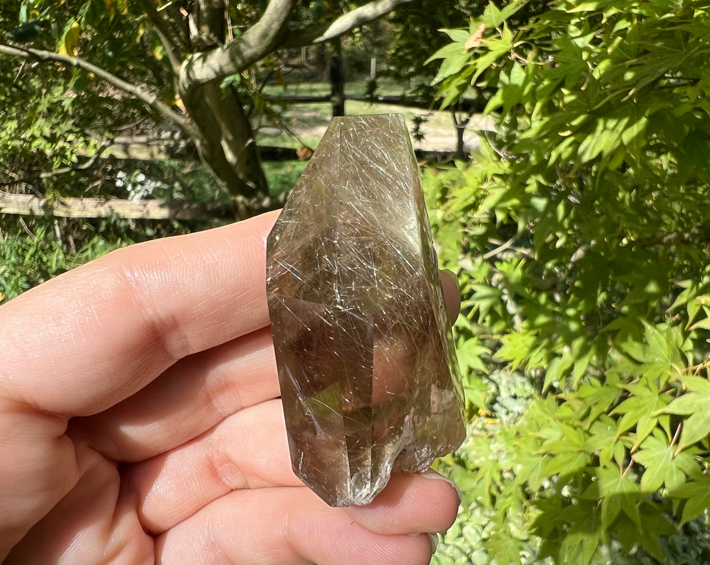 Rutilated Smoky Quartz Freeform Tower