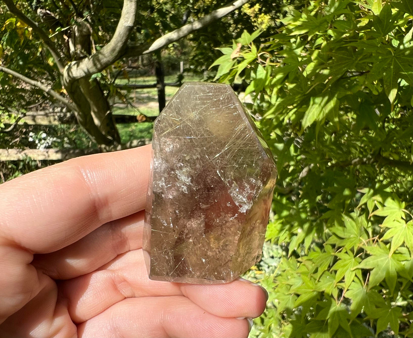 Rutilated Smoky Quartz Freeform Tower