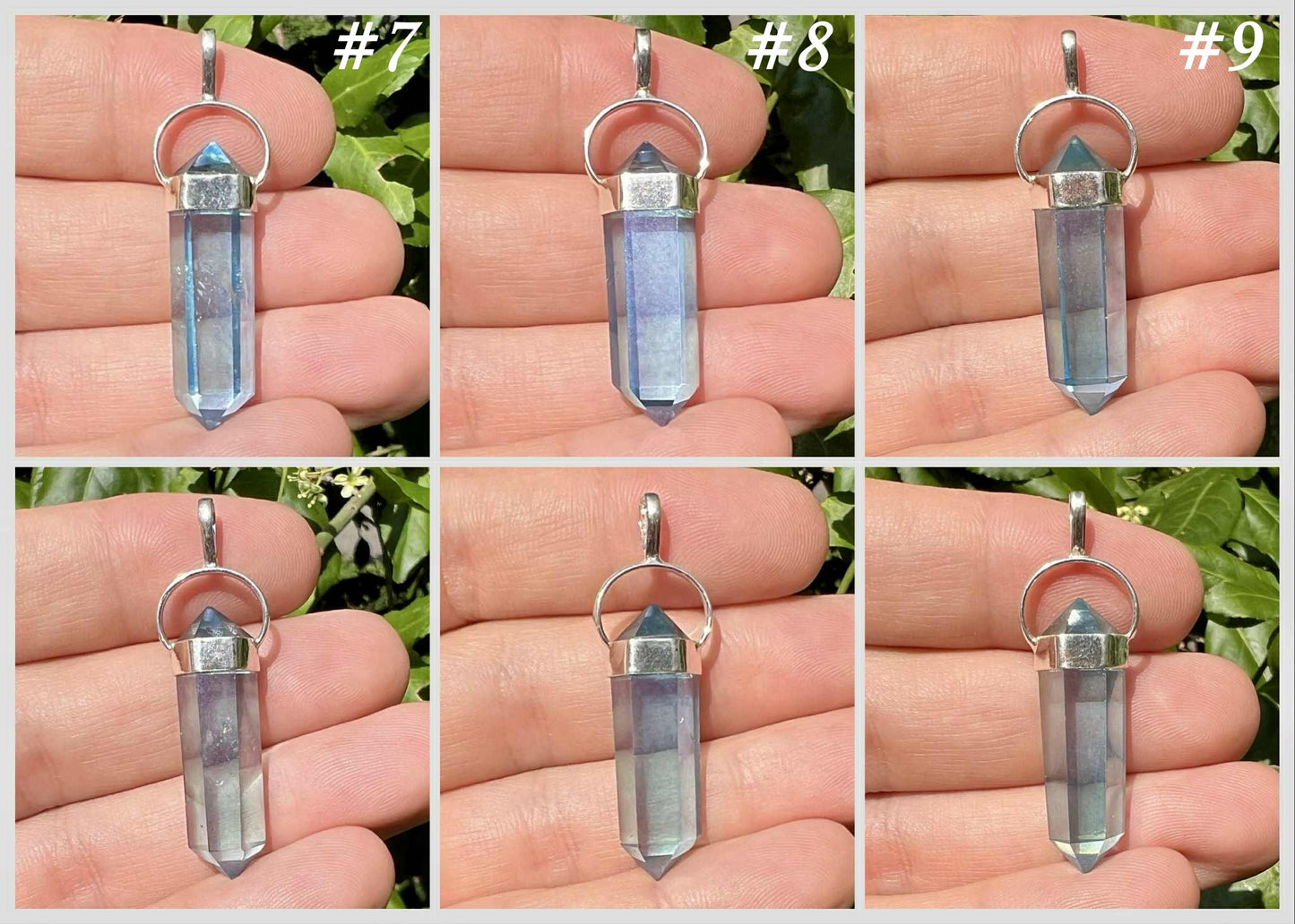 Aqua Aura Quartz Pendant