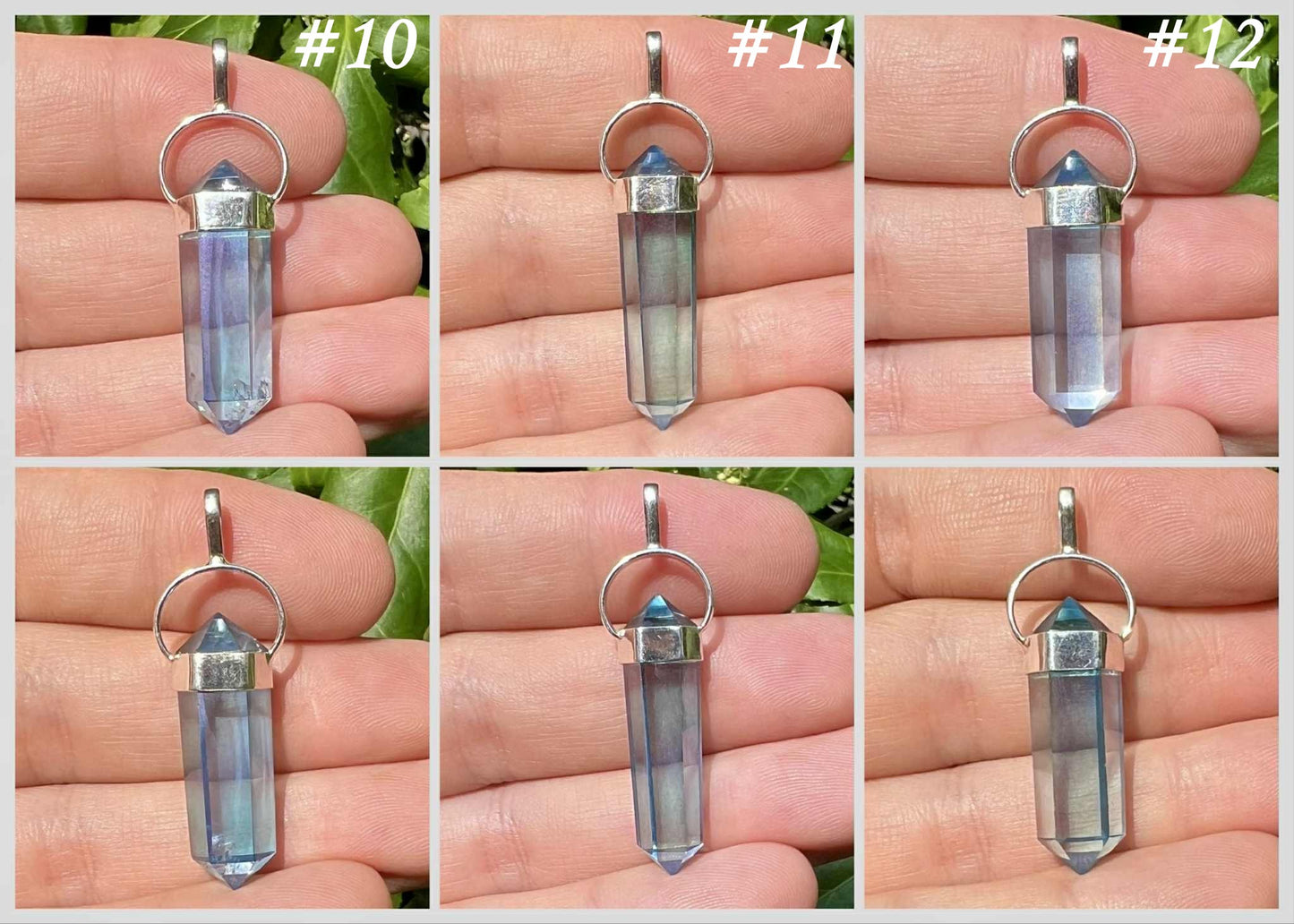 Aqua Aura Quartz Pendant