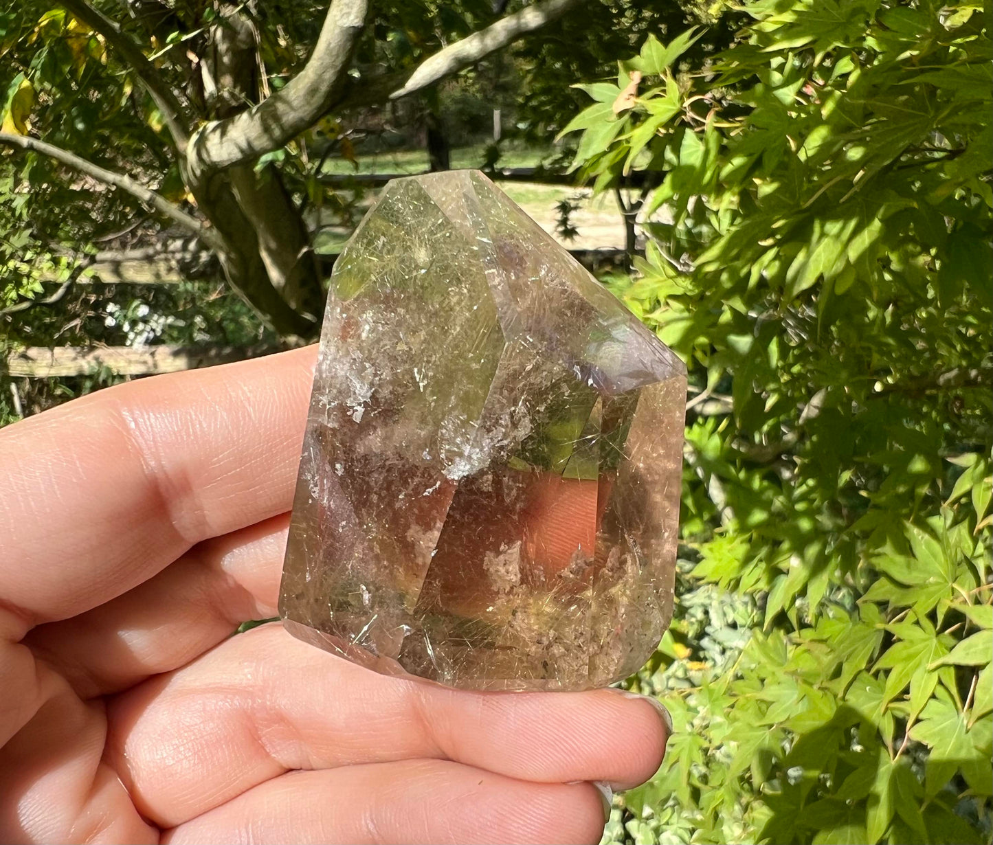 Rutilated Smoky Quartz Freeform Tower