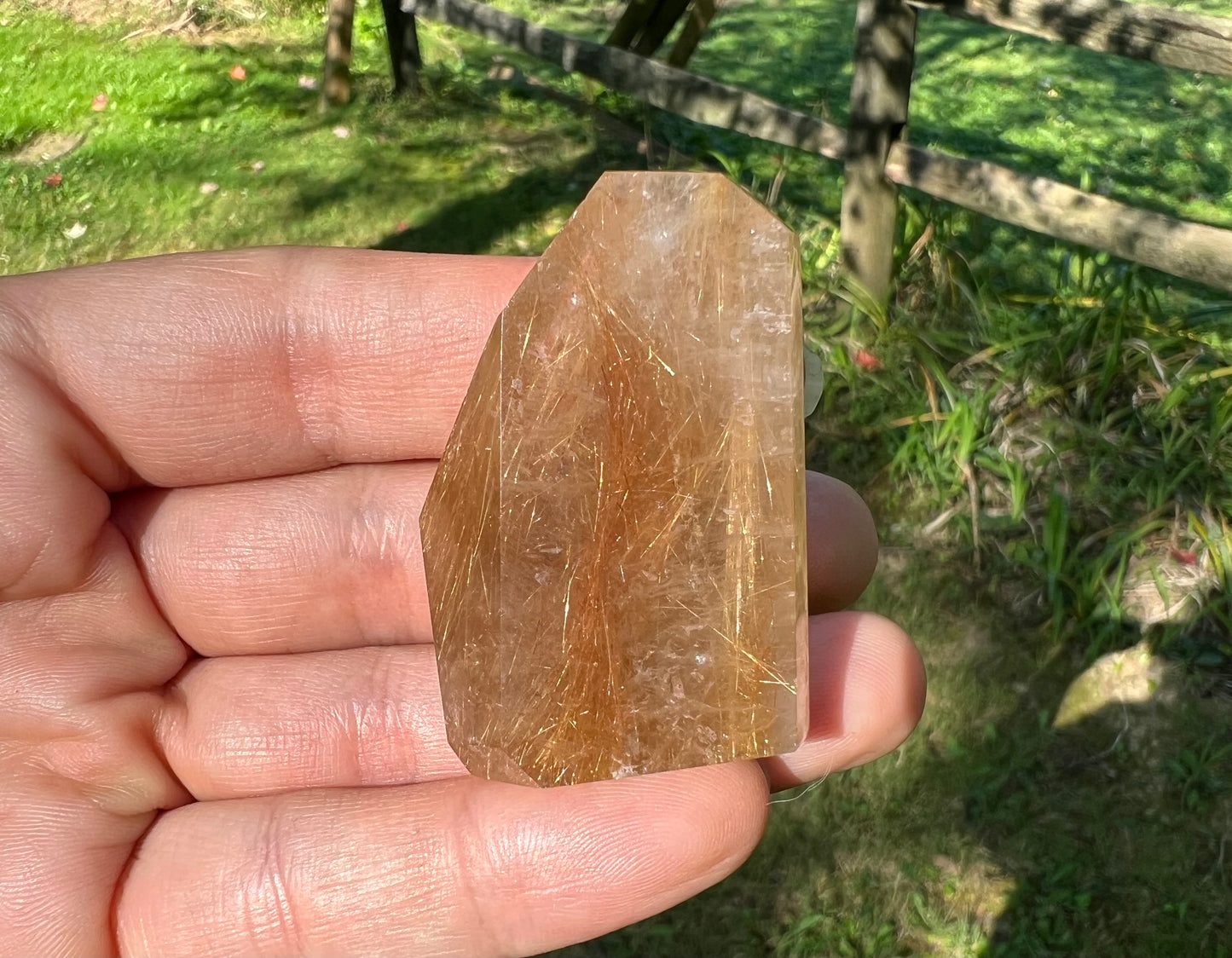 Rutilated Quartz Freeform Tower