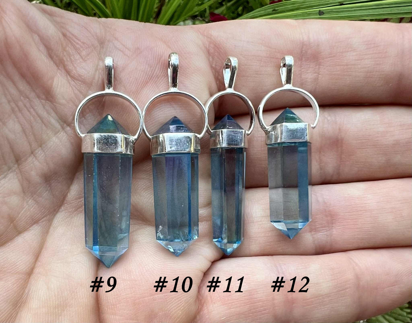 Aqua Aura Quartz Pendant