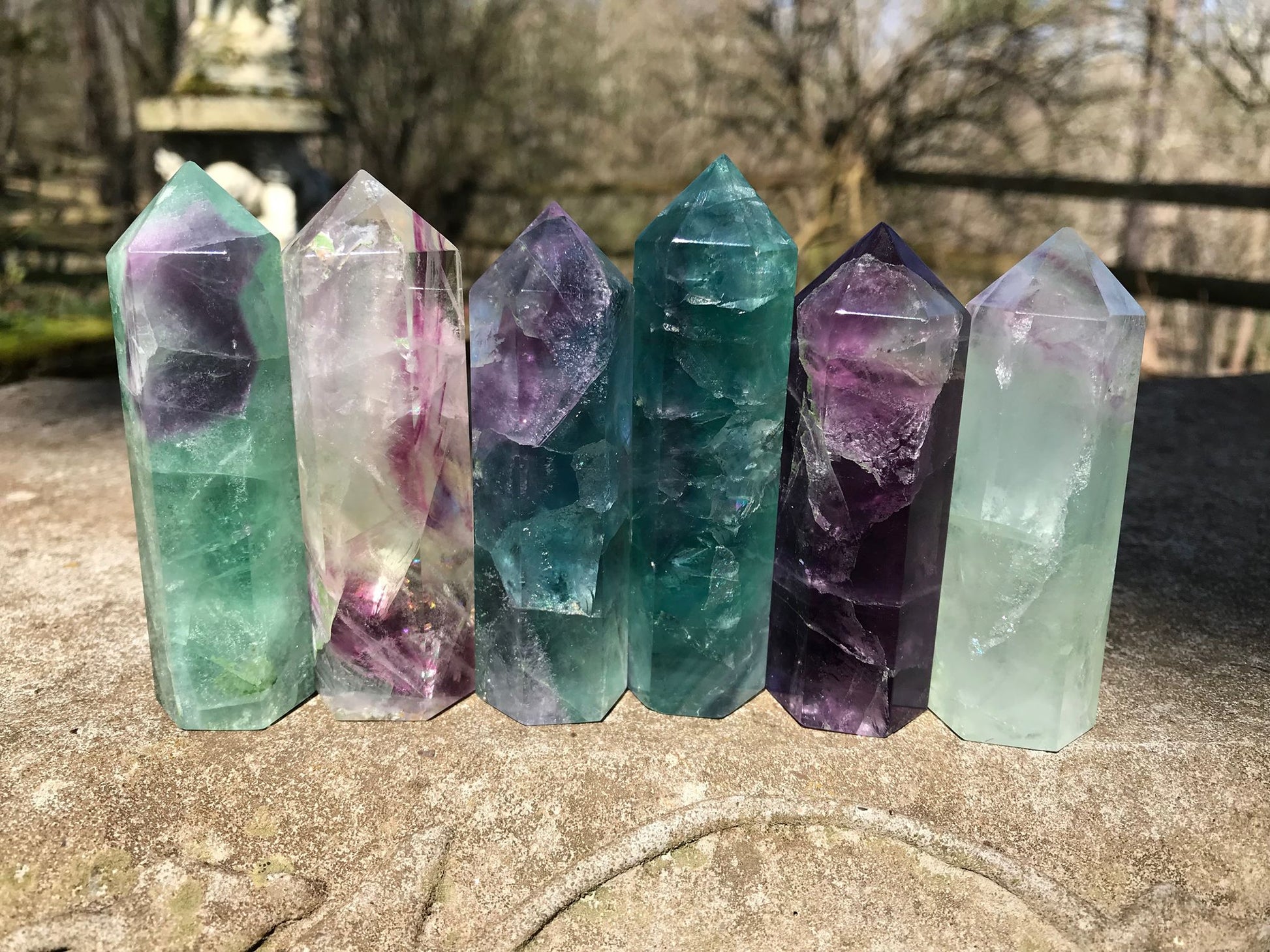 Rainbow Fluorite Towers ~ Medium - Gem Realm