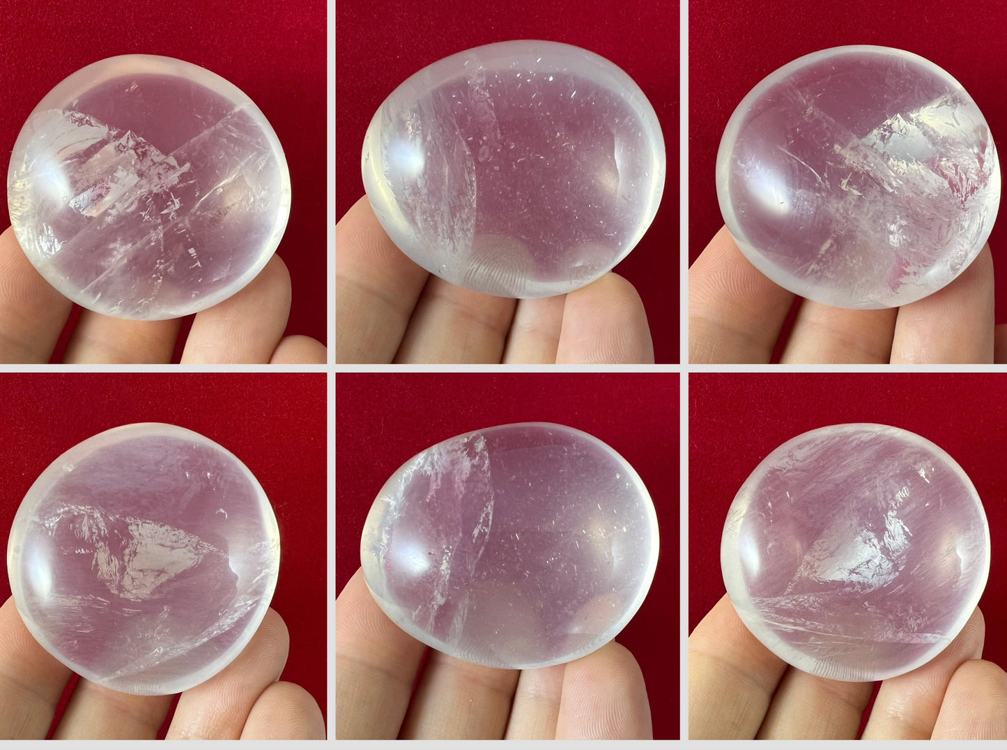 Girasol Quartz Palm Stones