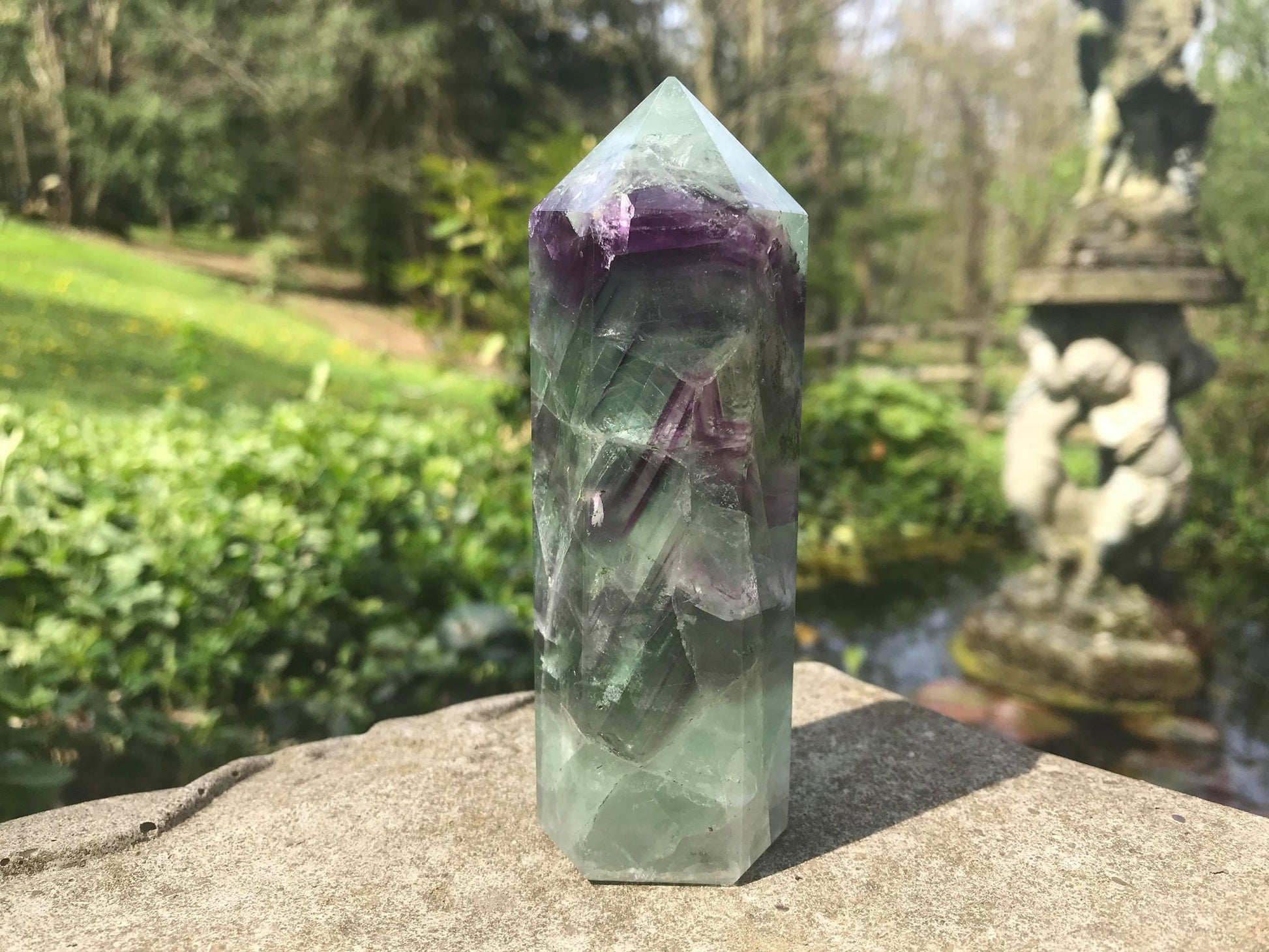 Rainbow Fluorite Tower ~ Large - Gem Realm