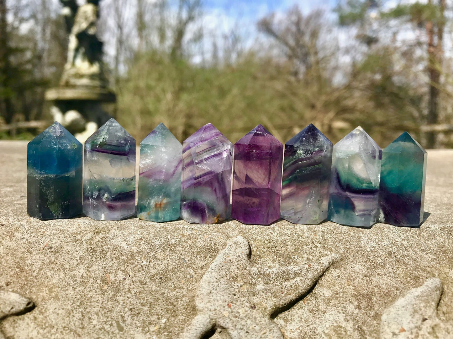 Rainbow Fluorite Towers ~ Mini - Gem Realm