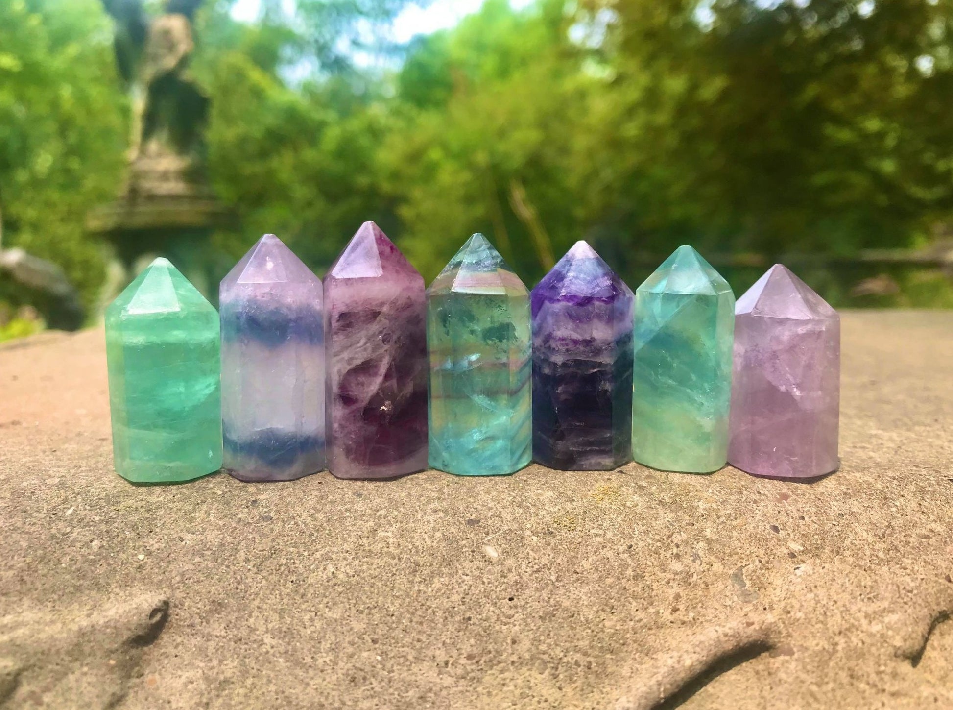 Rainbow Fluorite Towers ~ Mini - Gem Realm