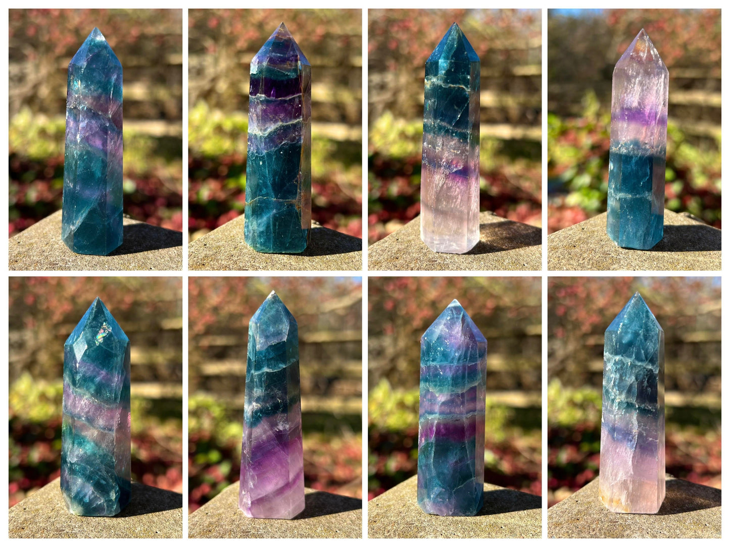 Rainbow Fluorite ~ Blue and Purple