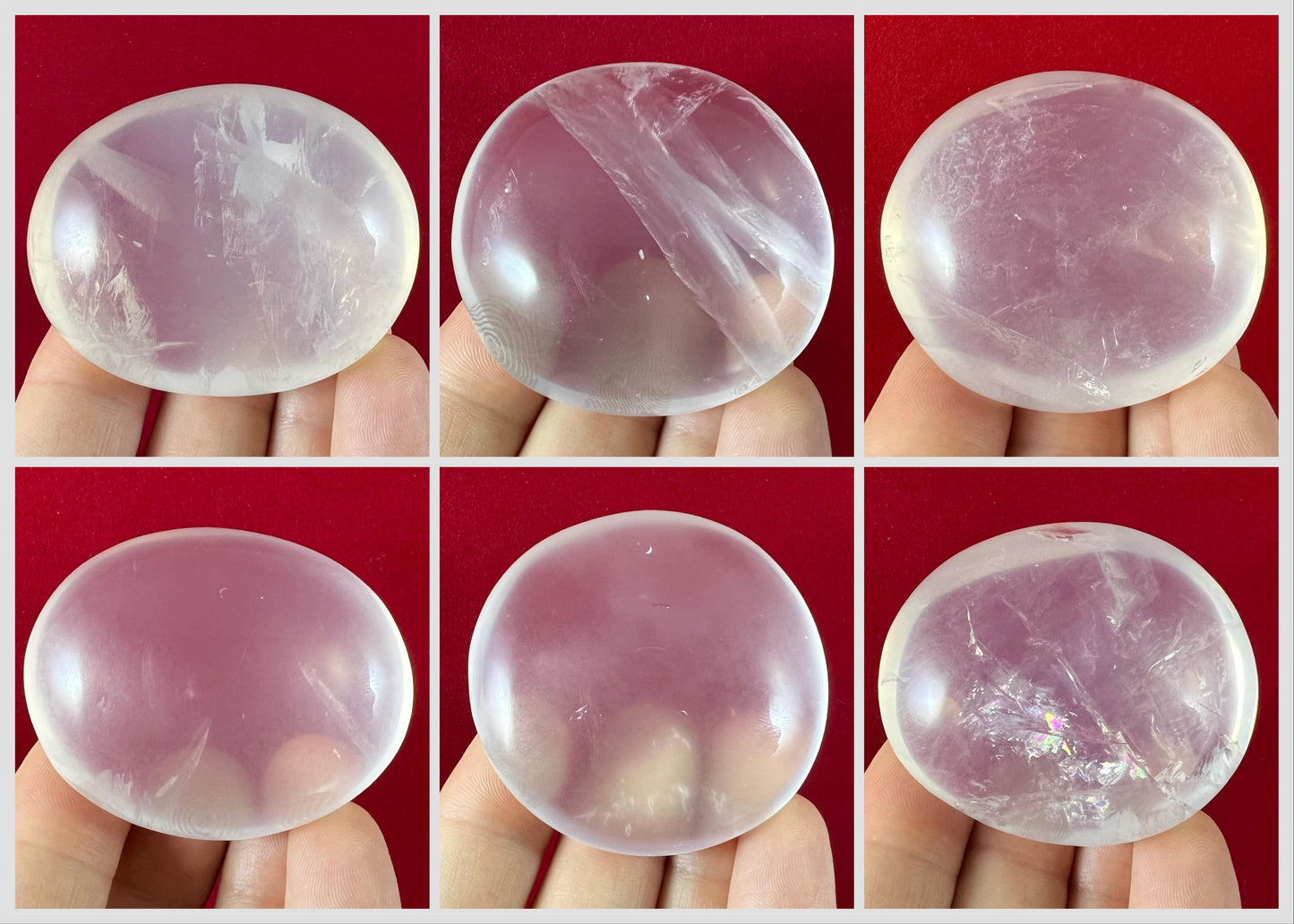 Girasol Quartz Palm Stones