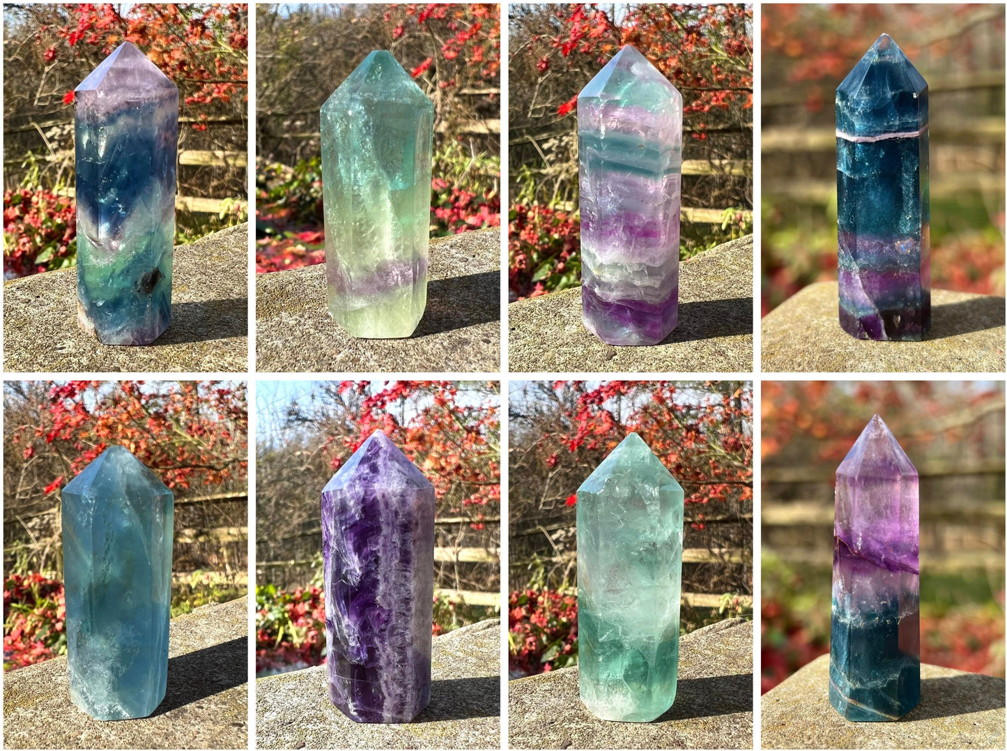 Rainbow Fluorite Towers ~ Small II
