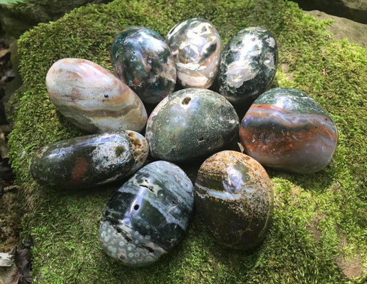 Ocean Jasper Palm Stones - Gem Realm
