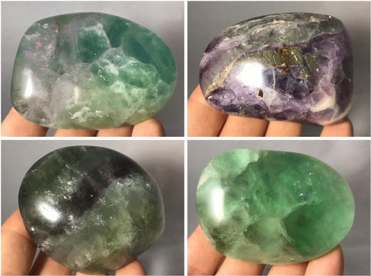 Rainbow Fluorite XXL Tumbled Stones ~ Palm Stones ~ II