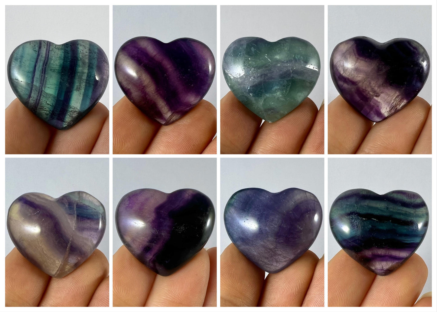 Fluorite Hearts ~ Small