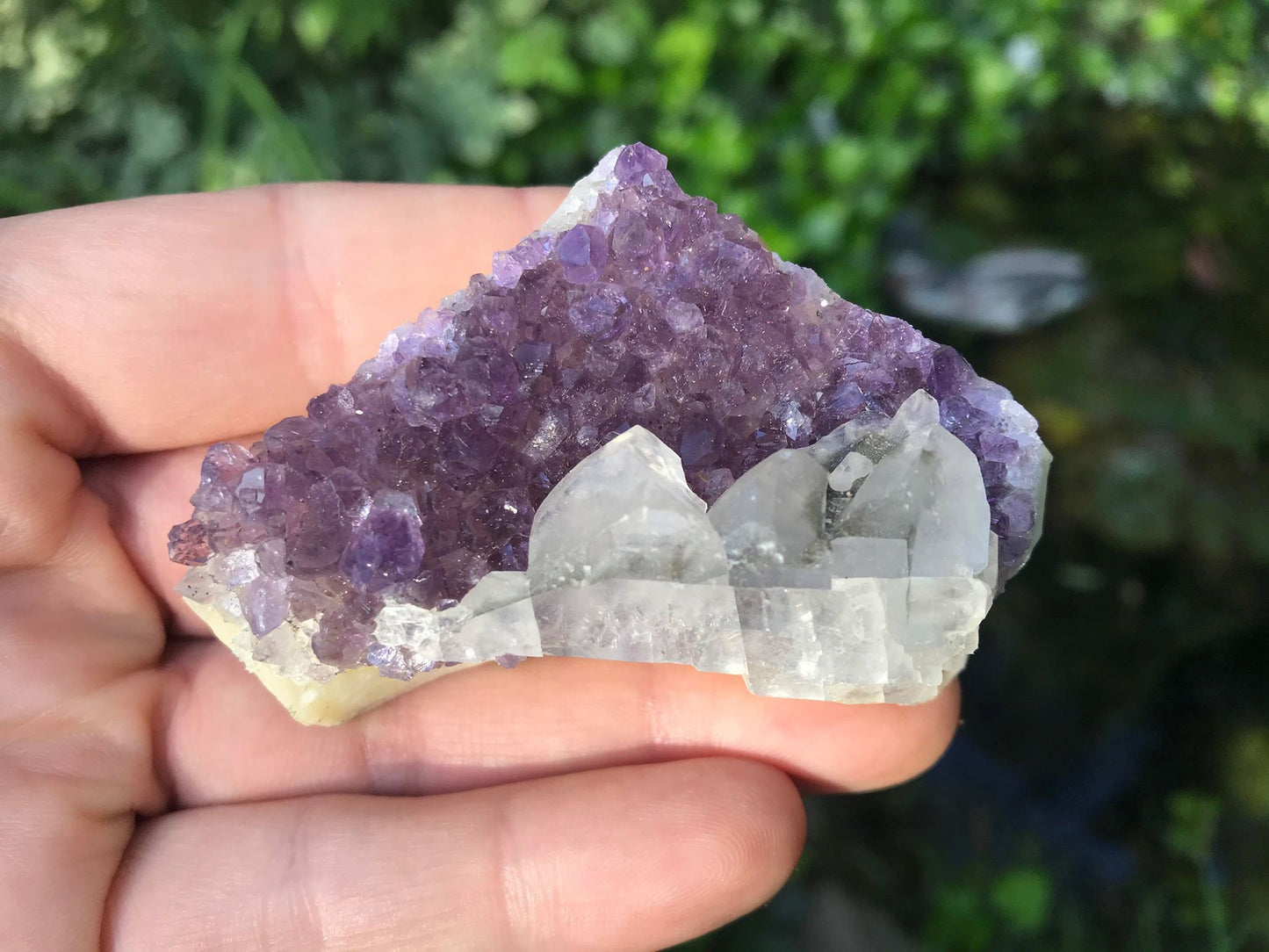 Amethyst with Calcite Specimen ~ Uruguay - Gem Realm
