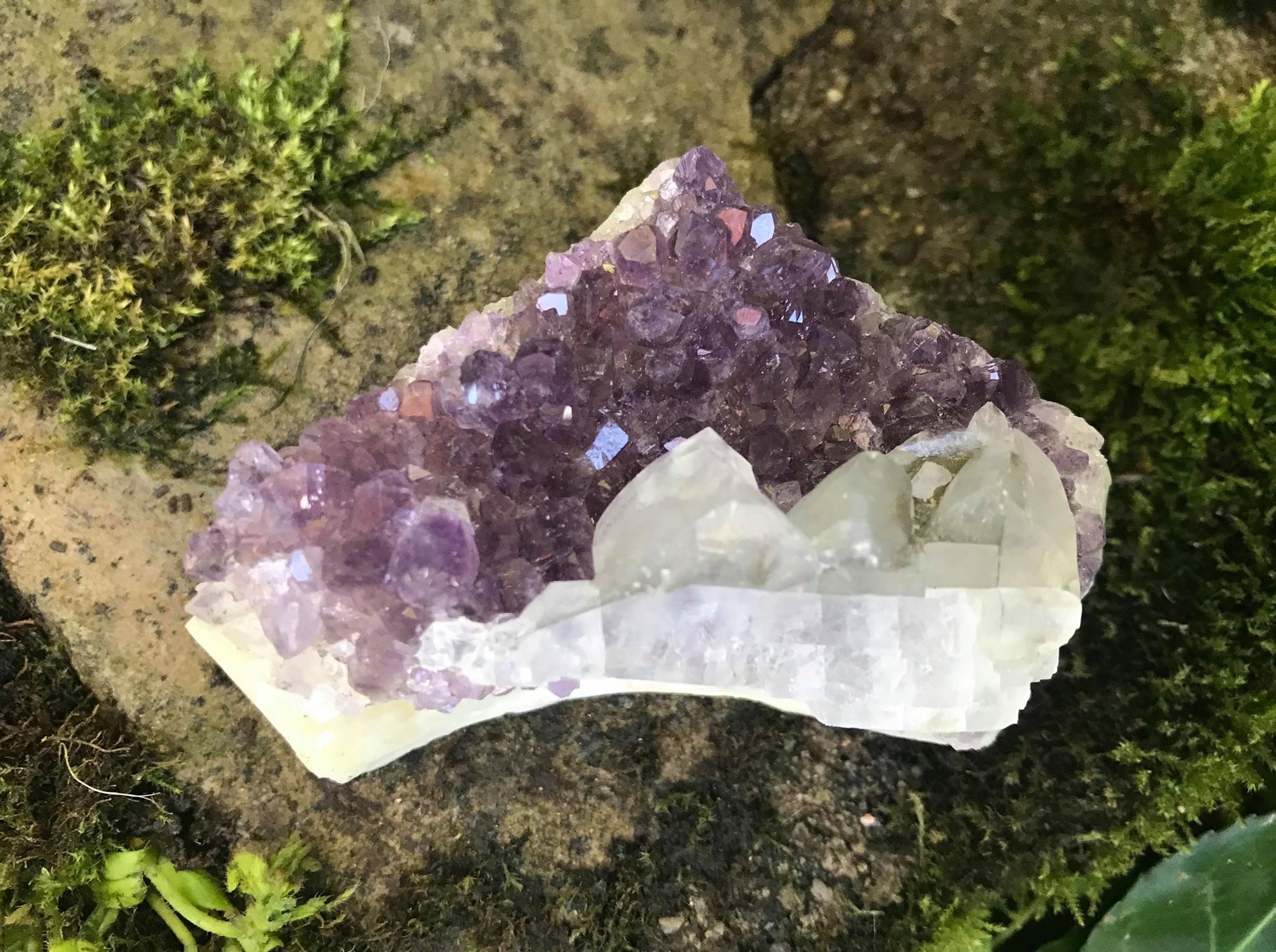 Amethyst with Calcite Specimen ~ Uruguay - Gem Realm