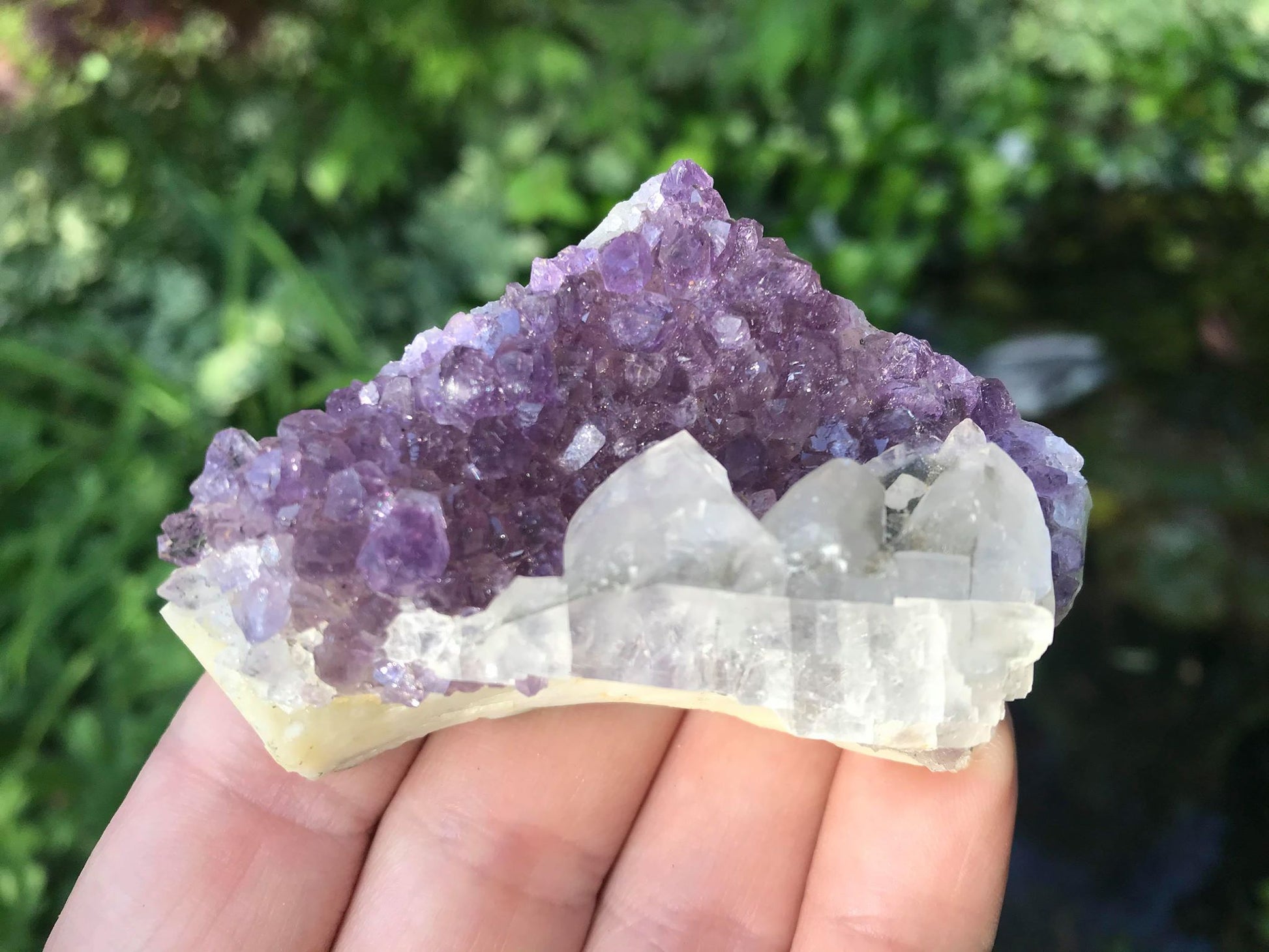 Amethyst with Calcite Specimen ~ Uruguay - Gem Realm