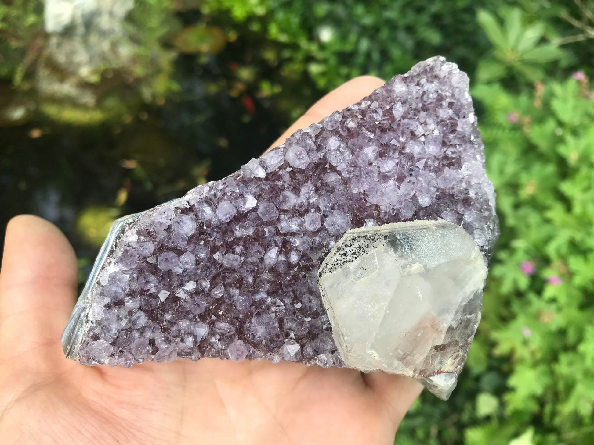 Amethyst with Calcite Specimen ~ Uruguay - Gem Realm