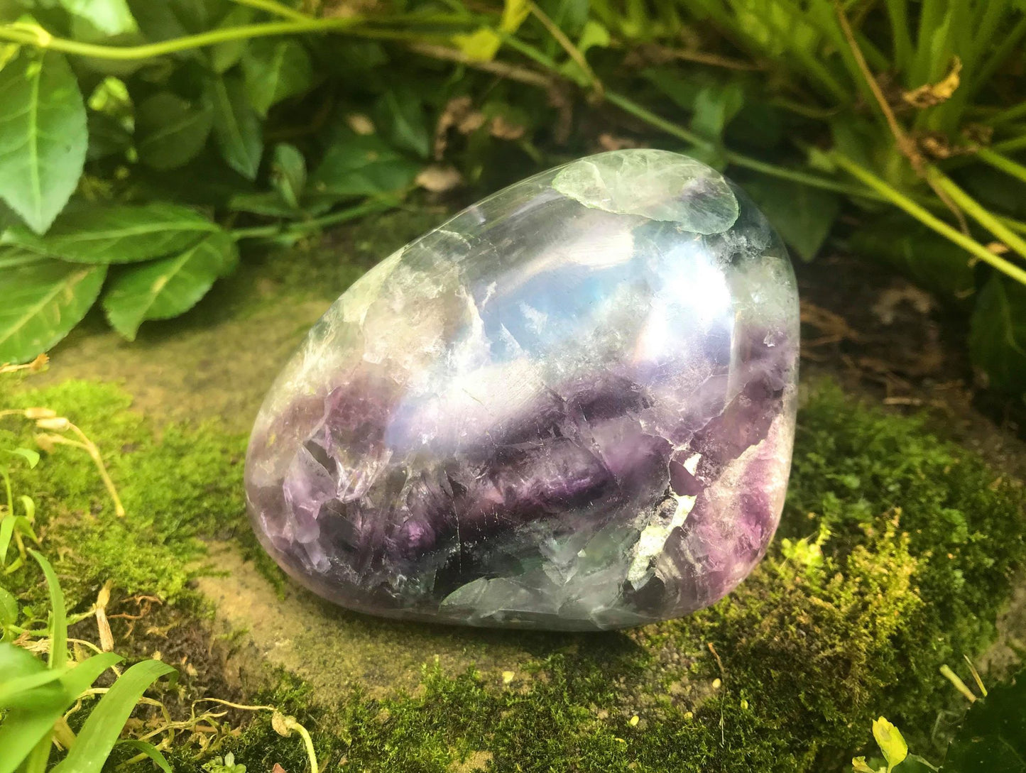 Rainbow Fluorite Over-sized Tumbled Stone ~ XXL - Gem Realm