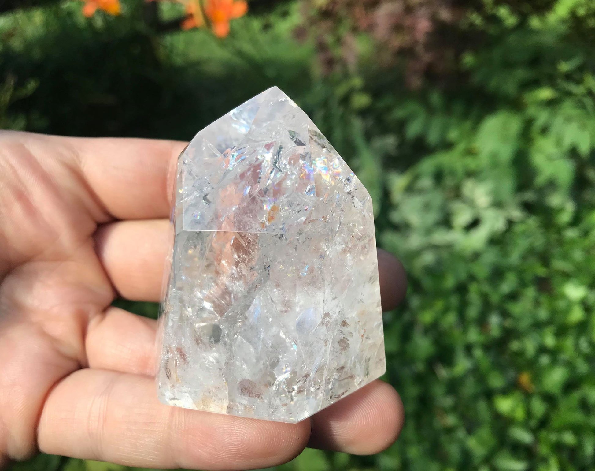 Fire & Ice Quartz Tower ~ Medium - Gem Realm