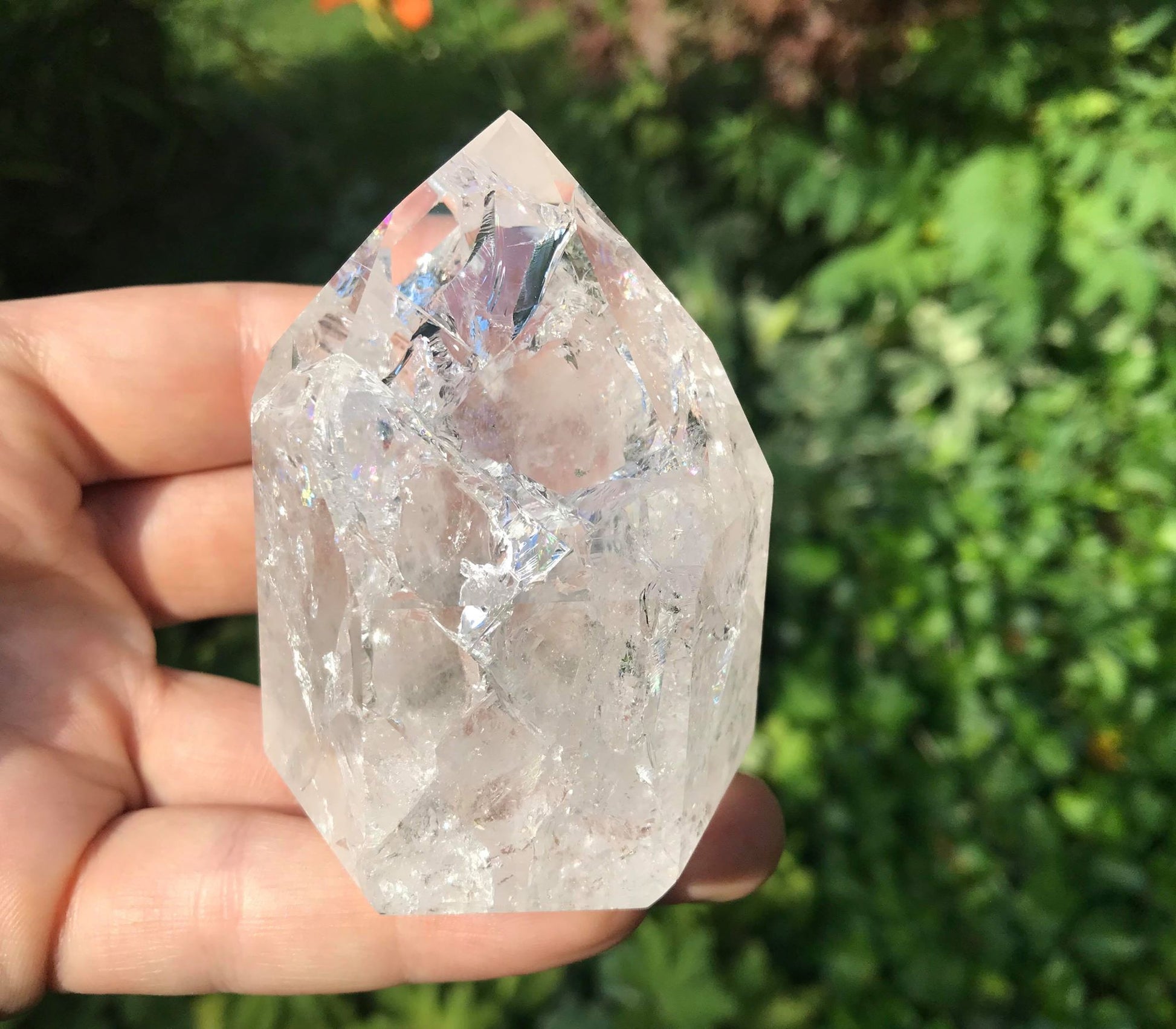 Fire & Ice Quartz Tower ~ Large - Gem Realm
