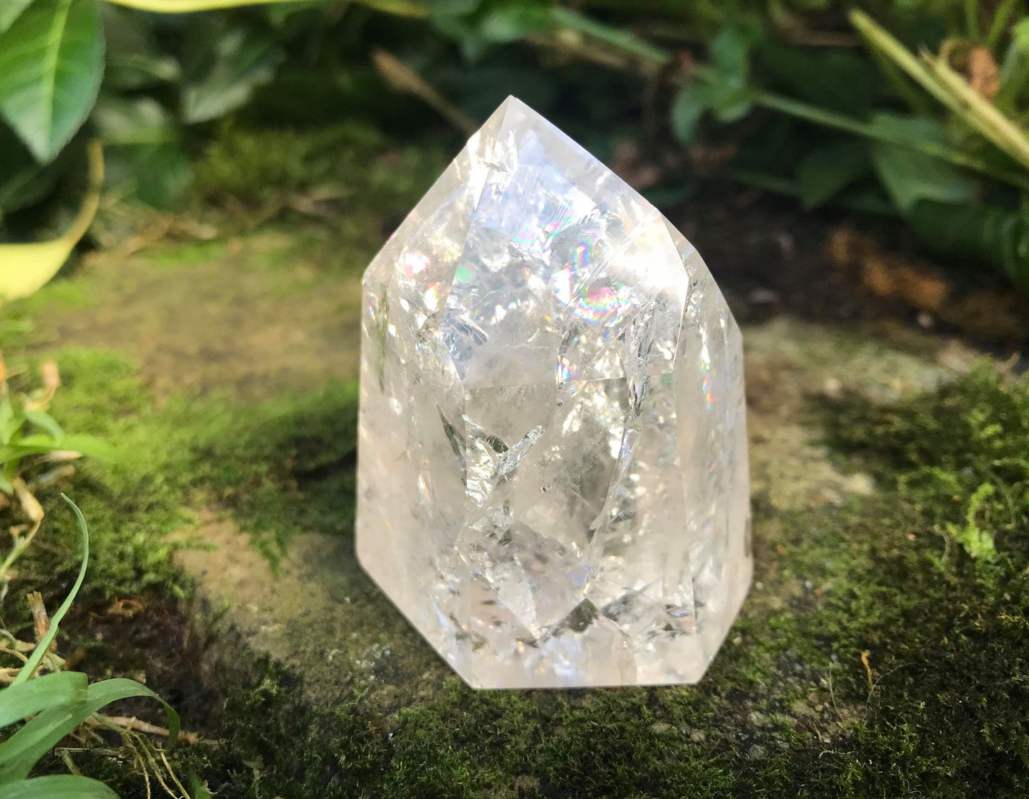 Fire & Ice Quartz Tower ~ Medium - Gem Realm