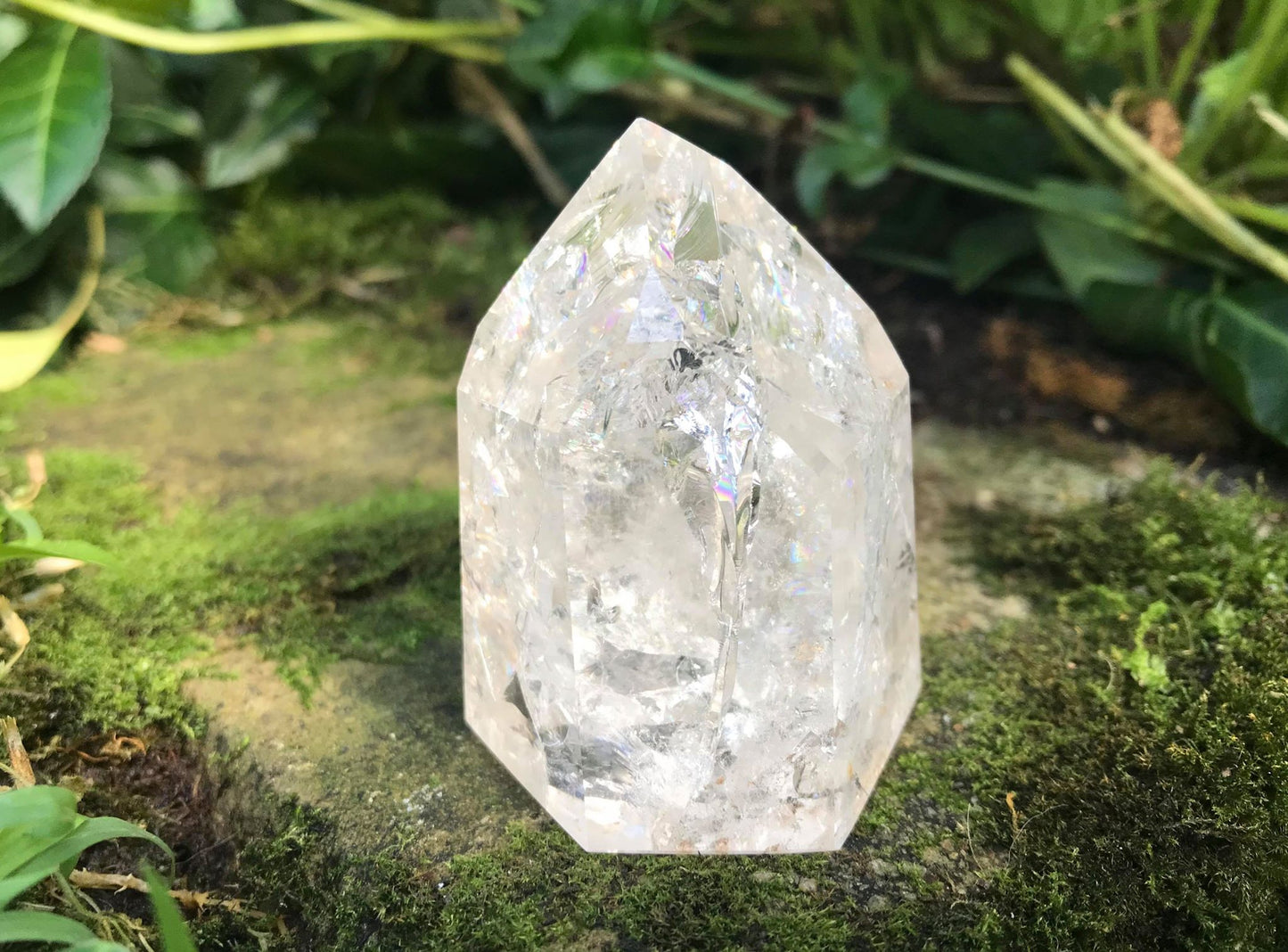 Fire & Ice Quartz Tower ~ Medium - Gem Realm