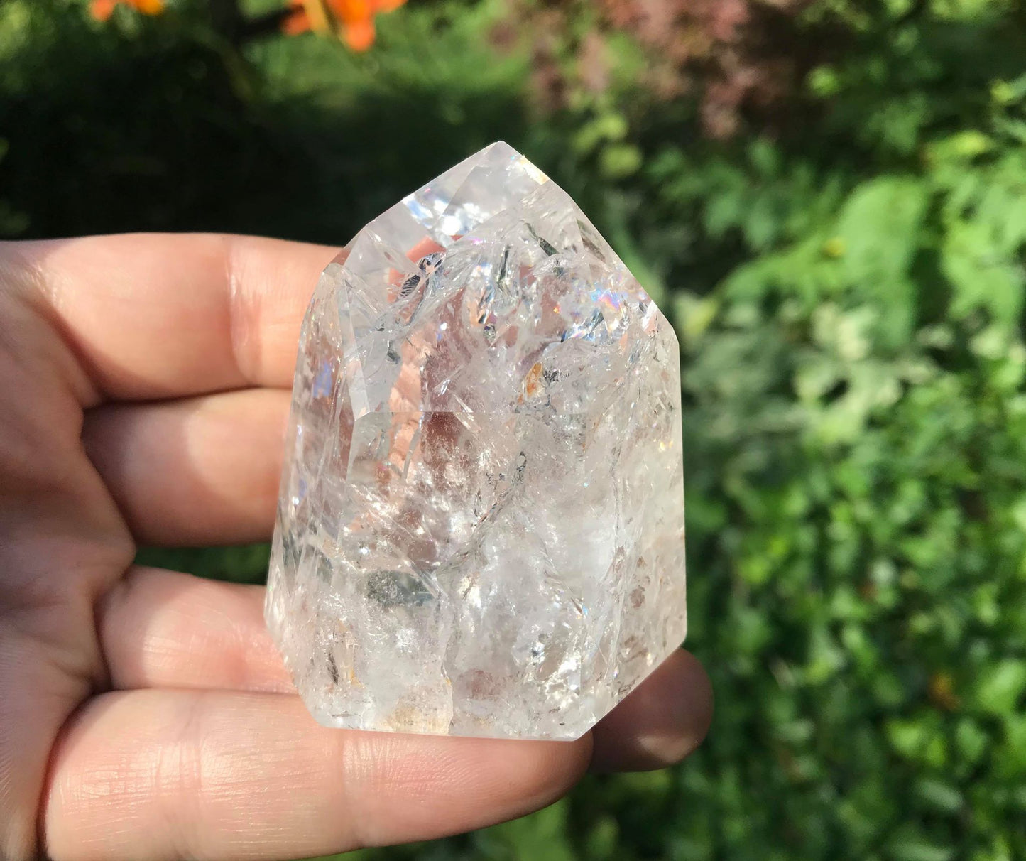 Fire & Ice Quartz Tower ~ Medium - Gem Realm