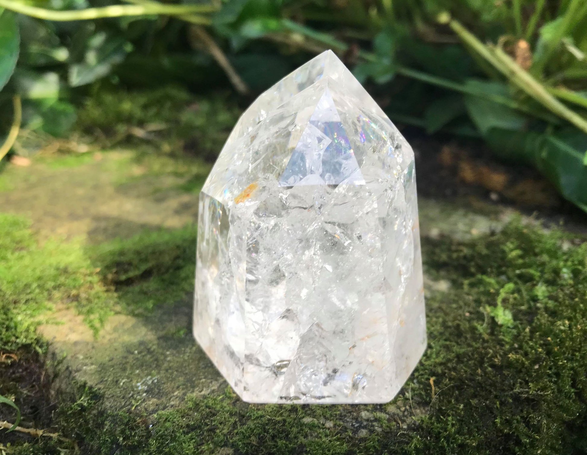 Fire & Ice Quartz Tower ~ Medium - Gem Realm