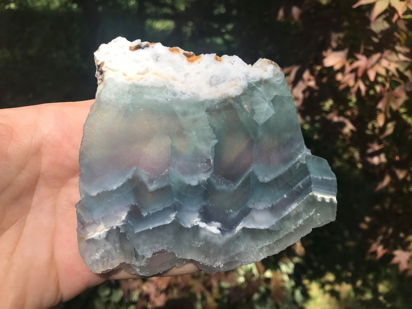 Rainbow Fluorite Slice - Gem Realm