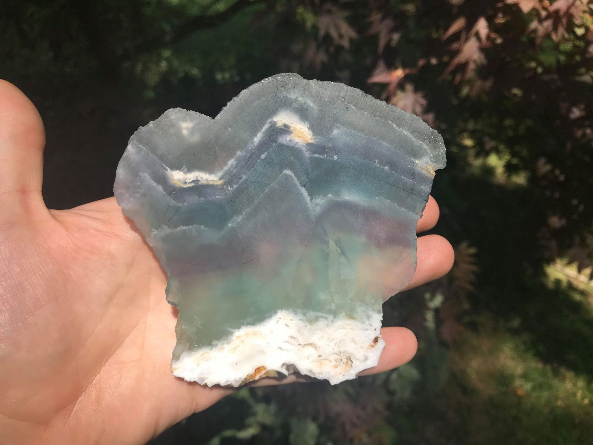 Rainbow Fluorite Slice - Gem Realm