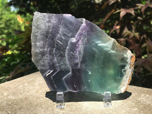 Rainbow Fluorite Slice - Gem Realm