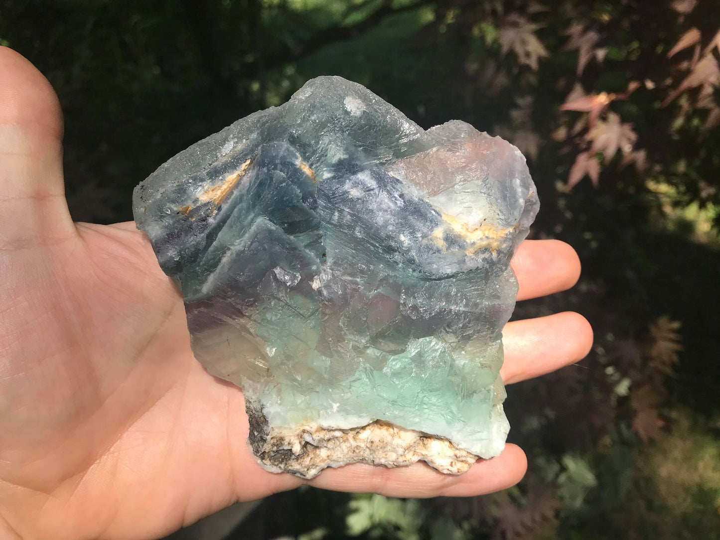 Rainbow Fluorite Slice - Gem Realm