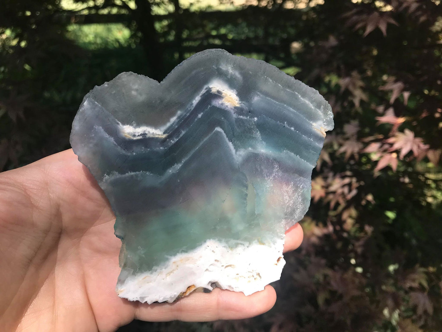 Rainbow Fluorite Slice - Gem Realm