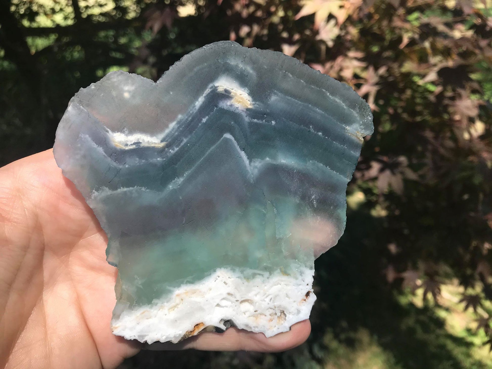 Rainbow Fluorite Slice - Gem Realm