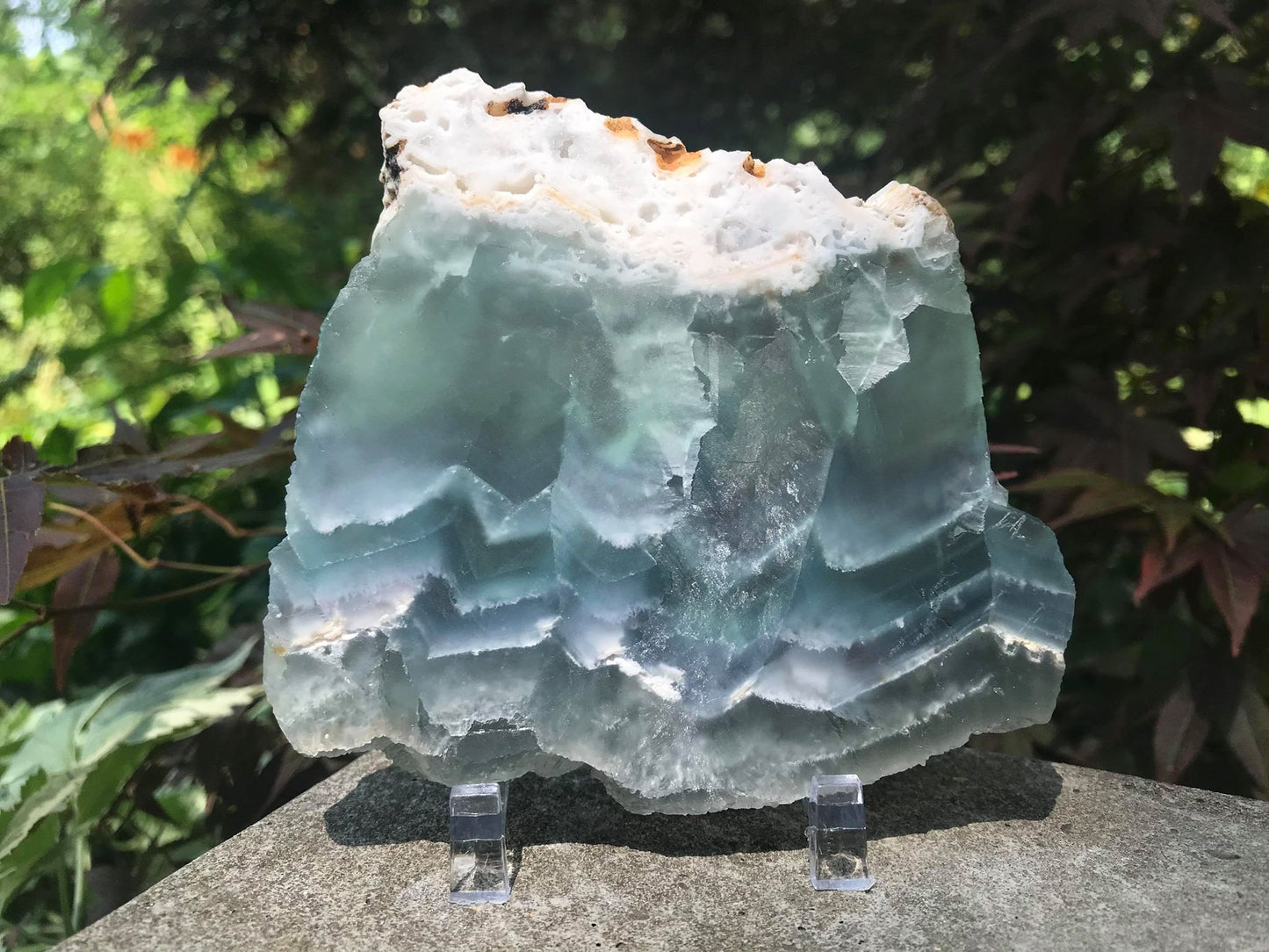 Rainbow Fluorite Slice - Gem Realm