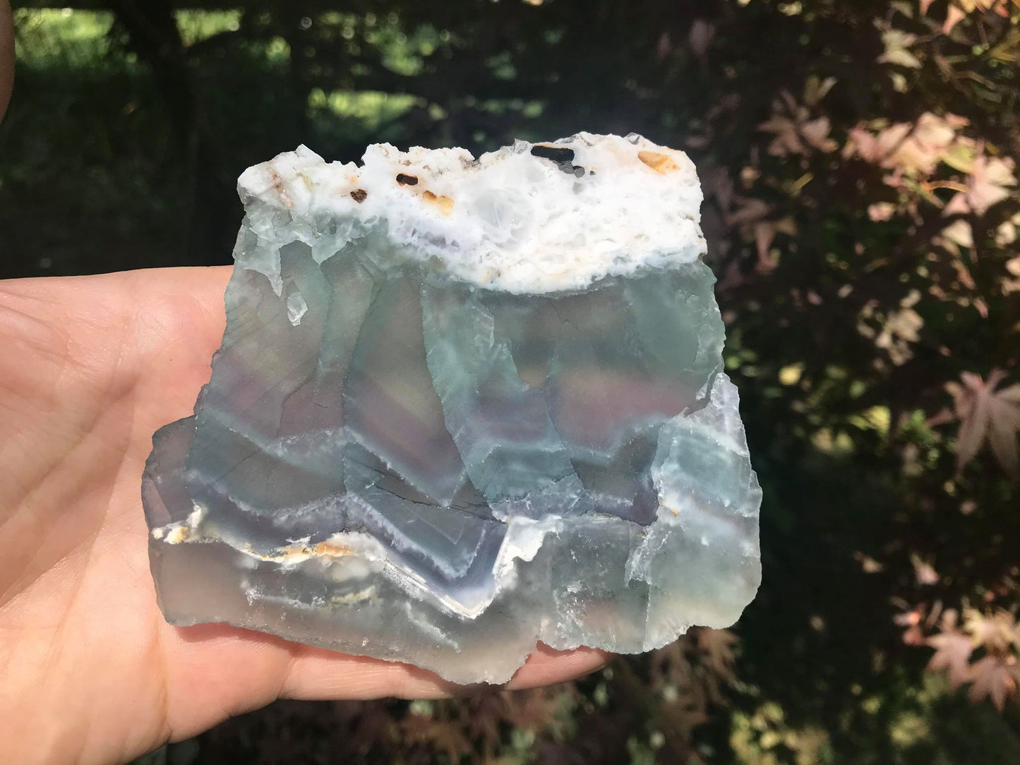 Rainbow Fluorite Slice - Gem Realm
